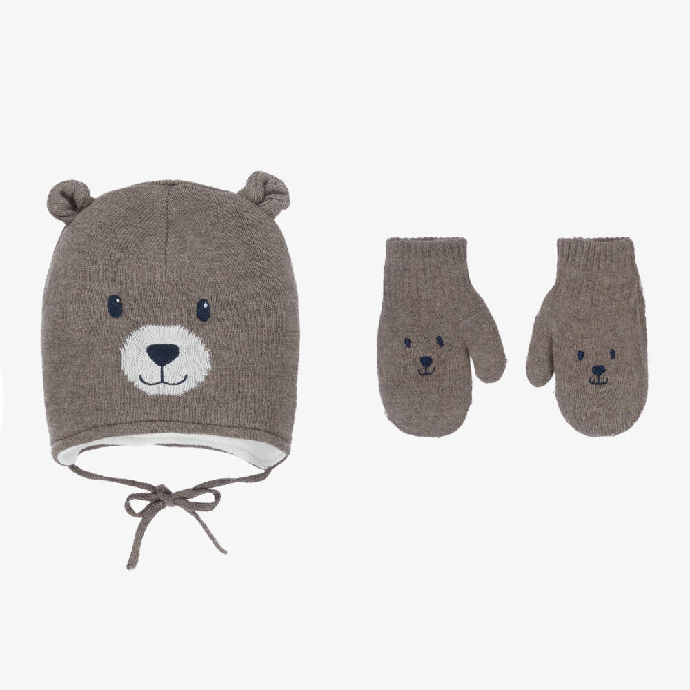 Mayoral-Boys Brown Bear Knit Set | Childrensalon Outlet