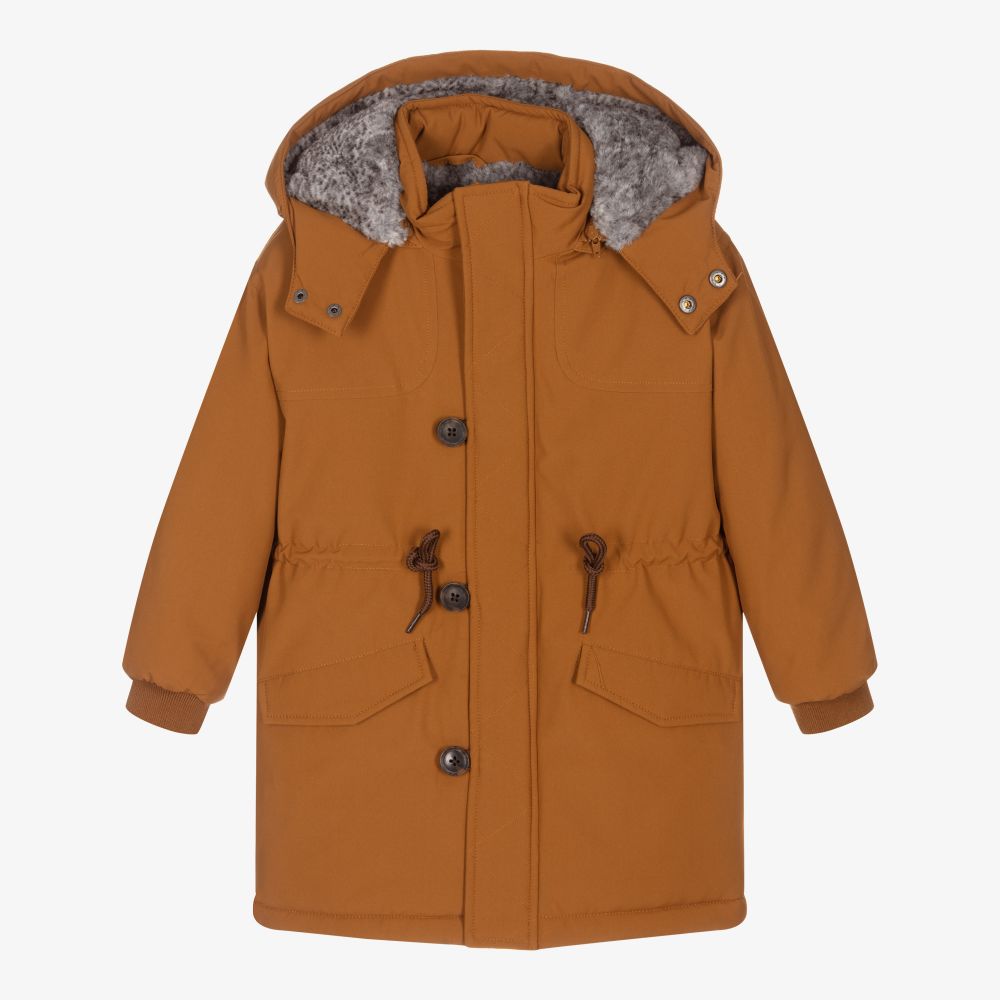 parka marron garcon