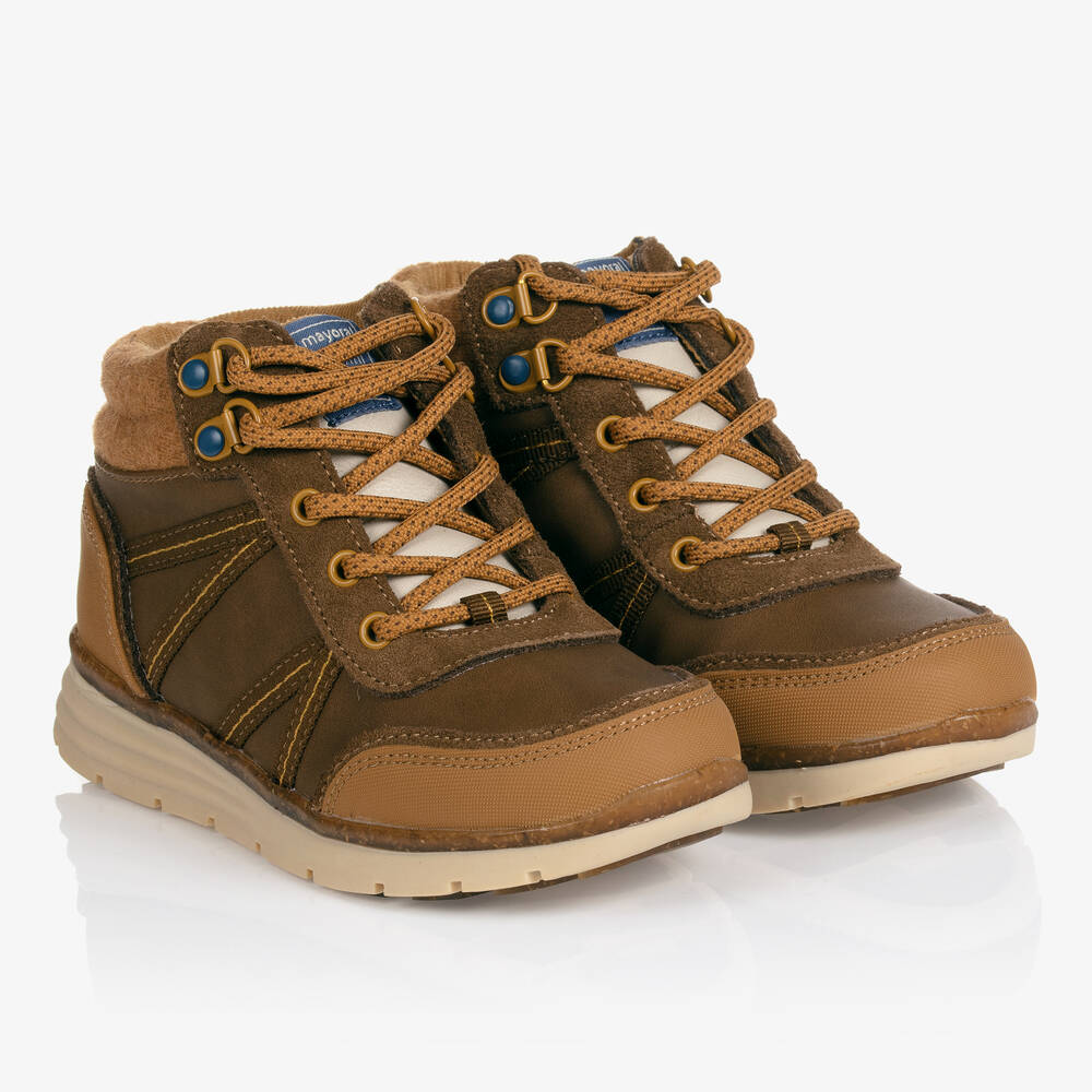 Mayoral - Bottines marron en daim garçon | Childrensalon