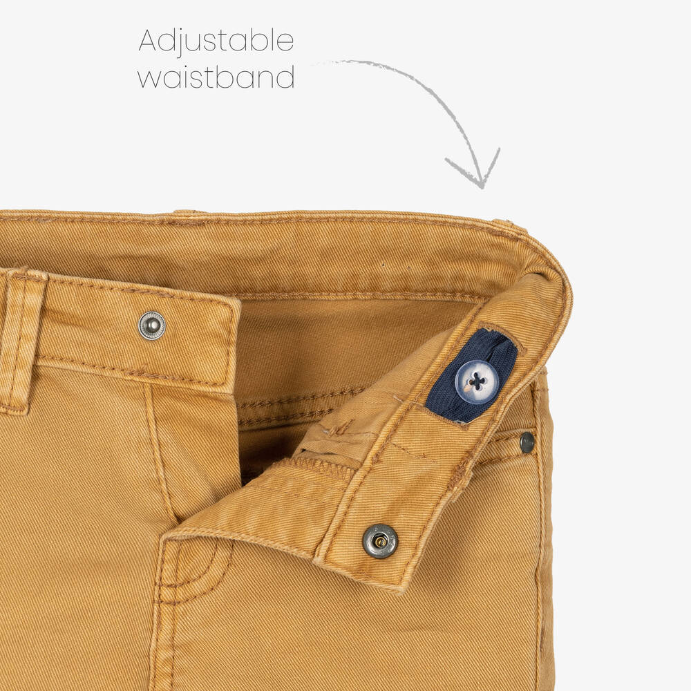 Mayoral-Boys Camel Brown Skinny Denim Jeans | Childrensalon Outlet