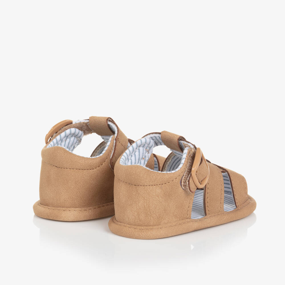 Mayoral Newborn-Boys Camel Faux Leather Pre-Walkers | Childrensalon Outlet
