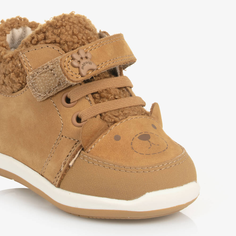 Mayoral-Boys Camel Leather First Shoes | Childrensalon Outlet