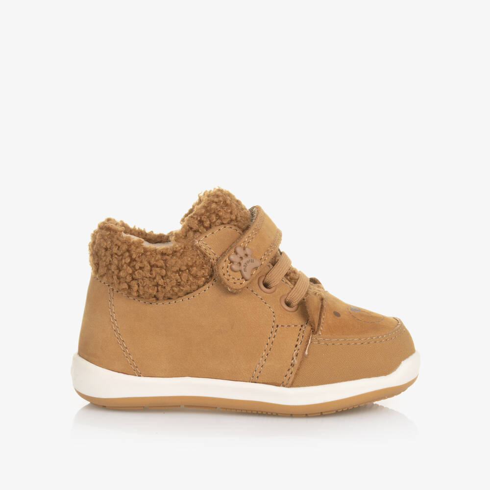 Mayoral-Boys Camel Leather First Shoes | Childrensalon Outlet