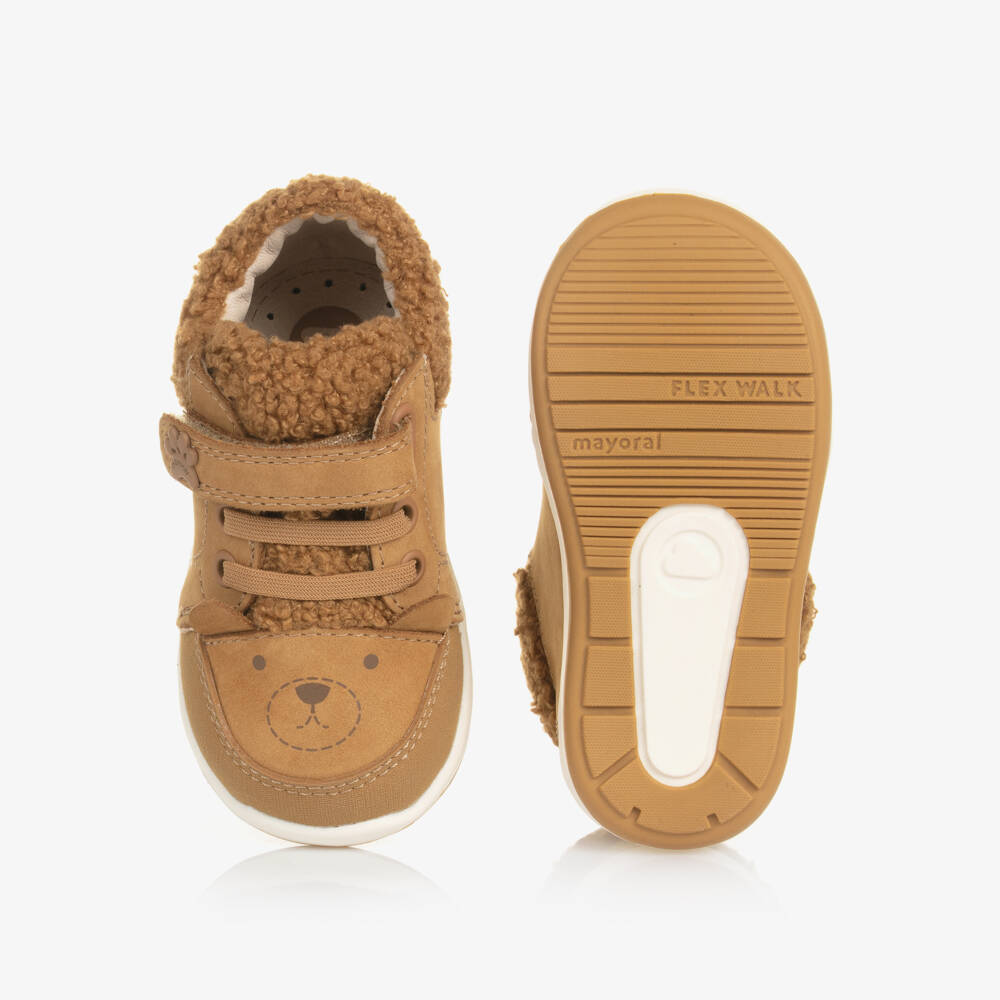 Mayoral-Boys Camel Leather First Shoes | Childrensalon Outlet
