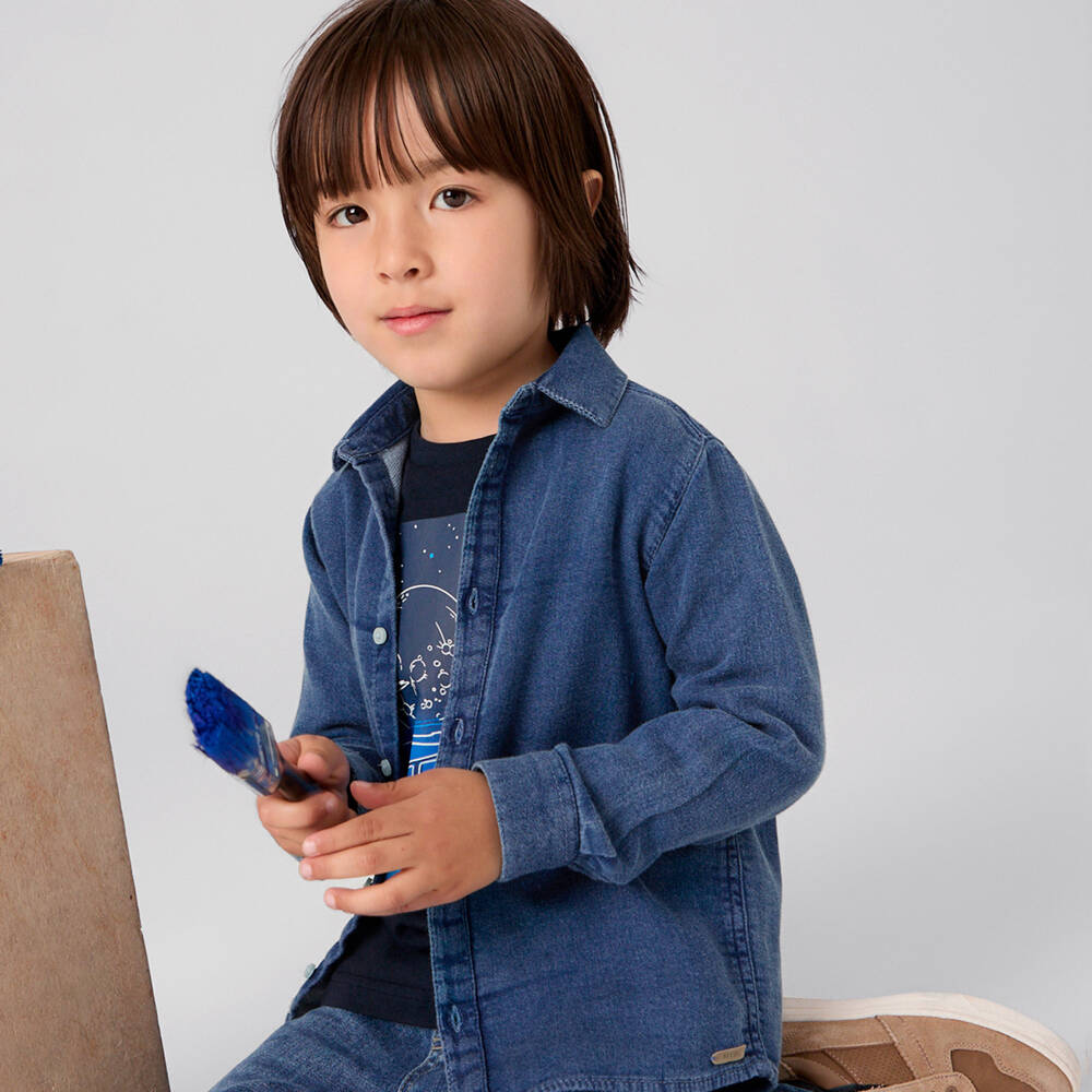 Mayoral-Boys Casual Denim Top | Childrensalon Outlet