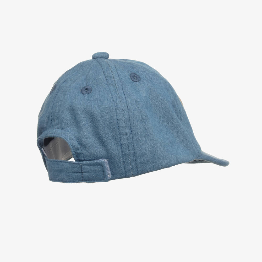 Mayoral Newborn-Boys Chambray Blue Bear Hat | Childrensalon Outlet