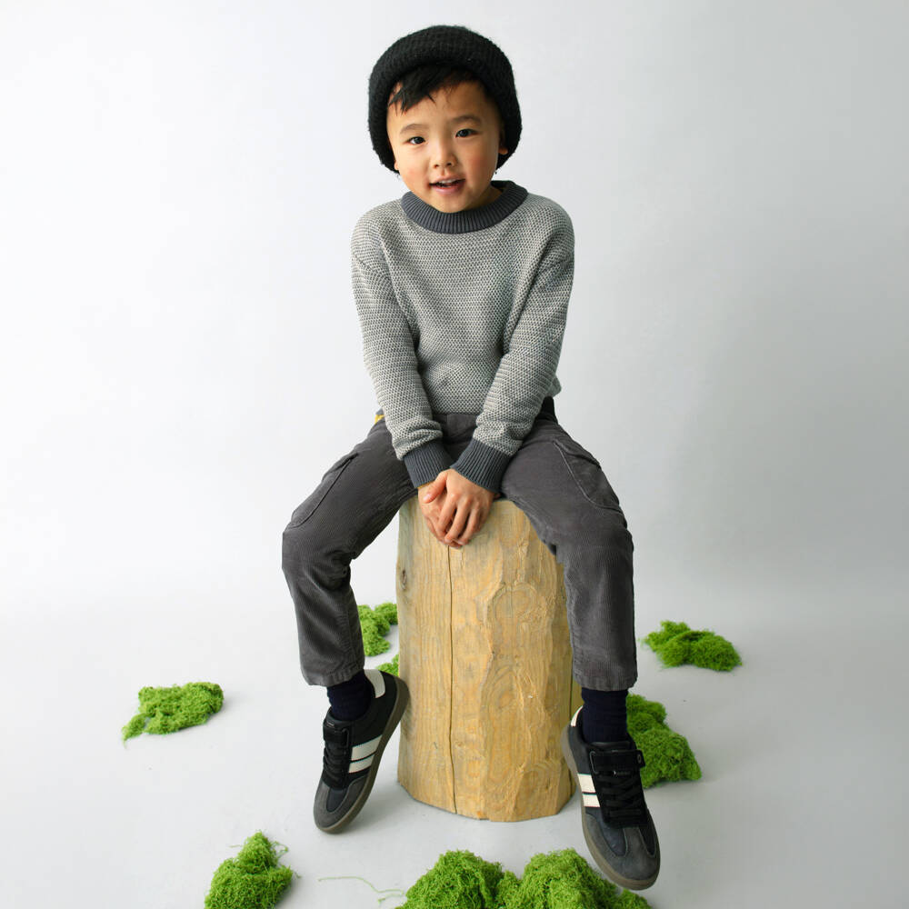 Mayoral-Boys Charcoal Grey Knitted Sweater | Childrensalon Outlet