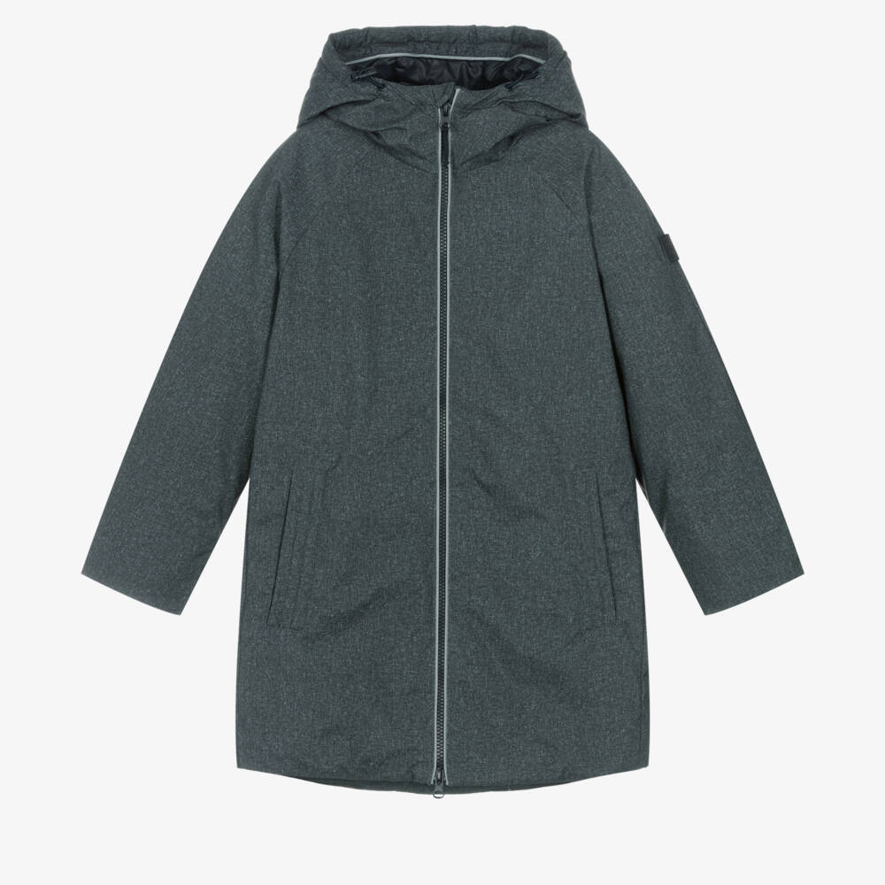 Mayoral Nukutavake-Boys Charcoal Hooded Parka Jacket | Childrensalon Outlet