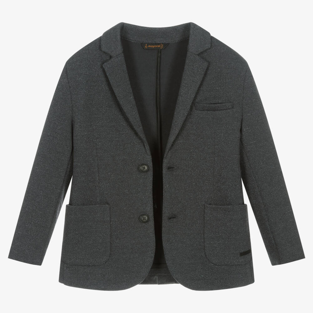 Mayoral-Boys Charcoal Jersey Jacket | Childrensalon Outlet