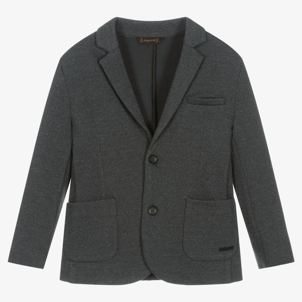 Mayoral-Boys Charcoal Jersey Jacket | Childrensalon Outlet