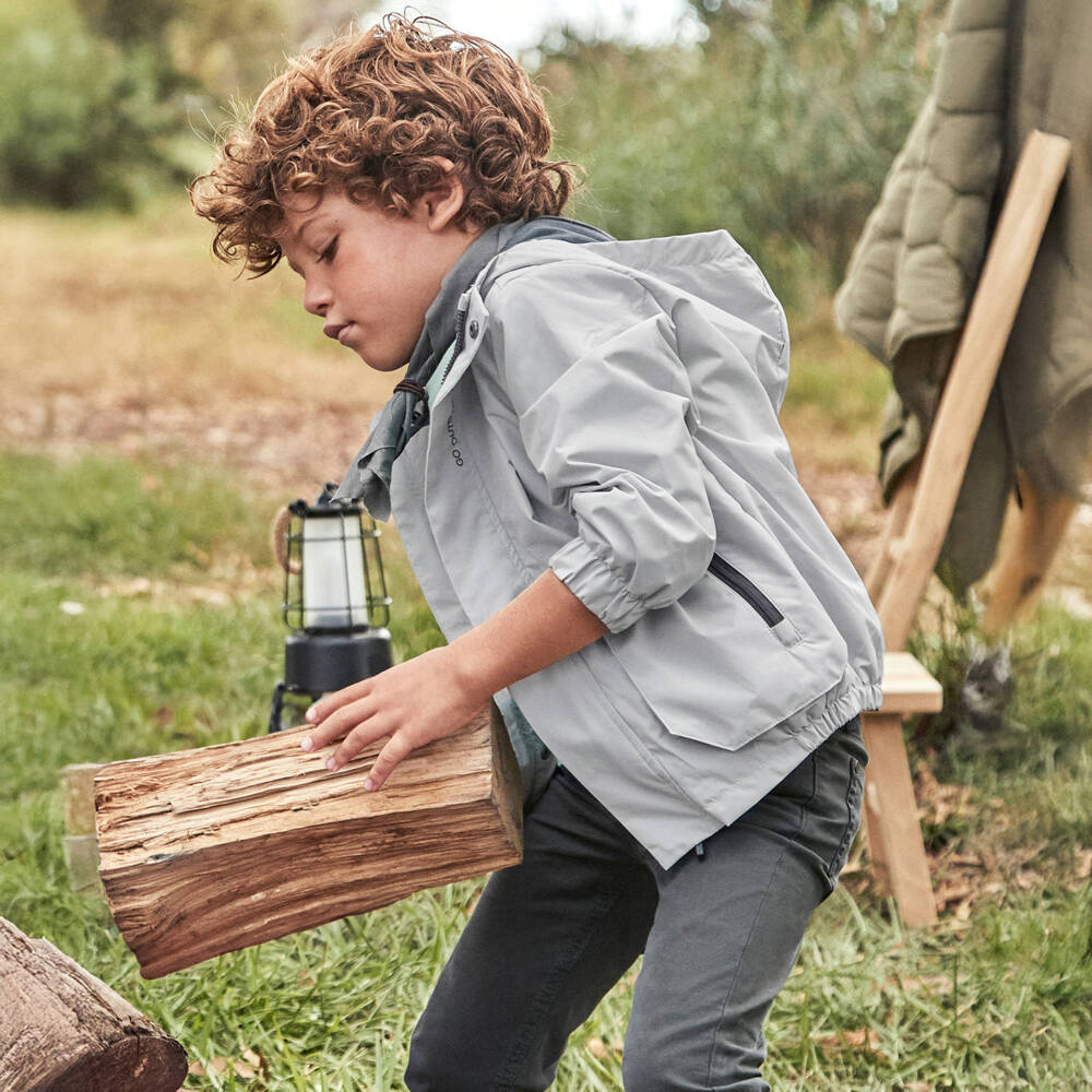 Mayoral-Boys Charcoal Slim Stretch Trousers | Childrensalon Outlet