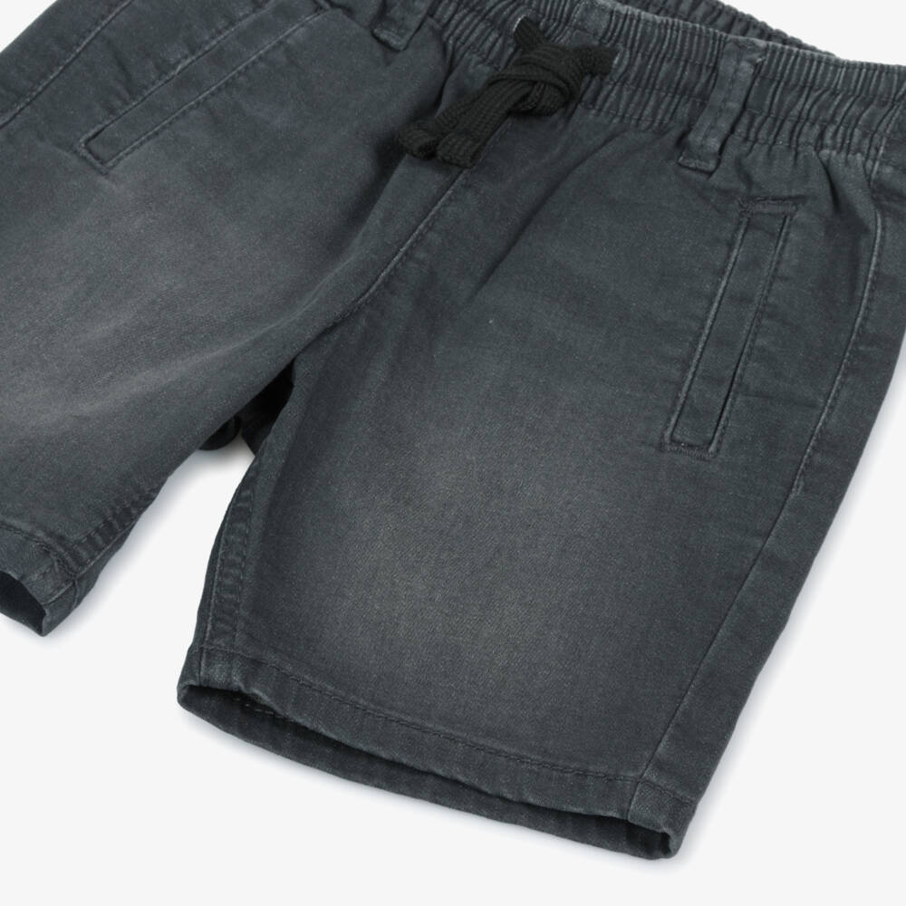 Mayoral-Boys Charcoal Stretch Denim Shorts | Childrensalon Outlet