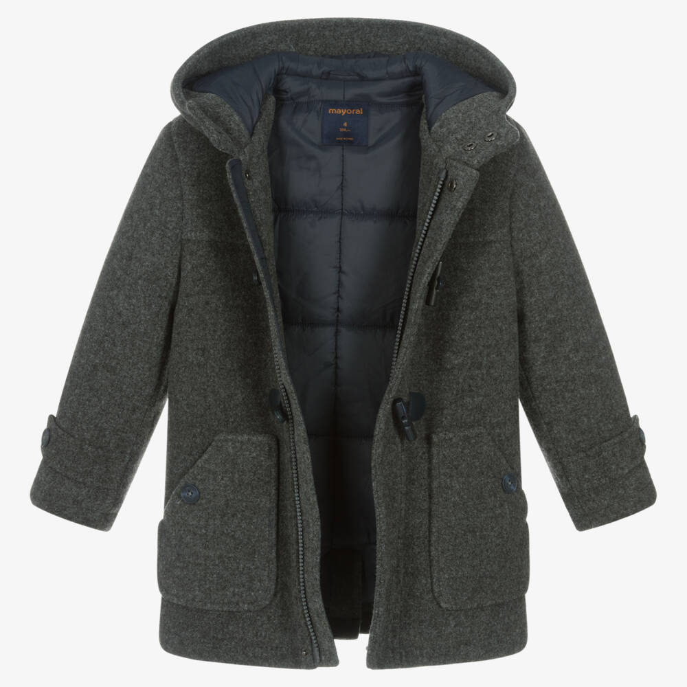 Mayoral-Boys Charcoal Toggle Coat | Childrensalon Outlet