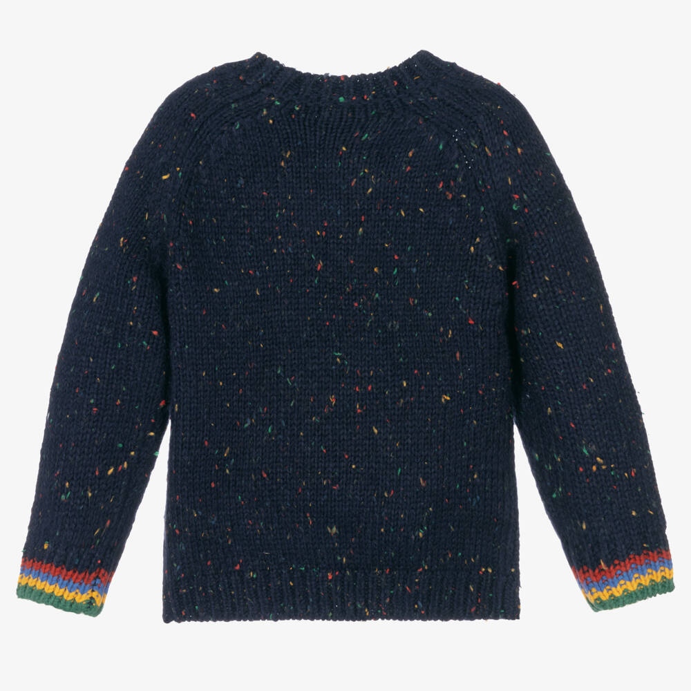 Mayoral-Boys Chunky Knit Blue Jumper | Childrensalon Outlet