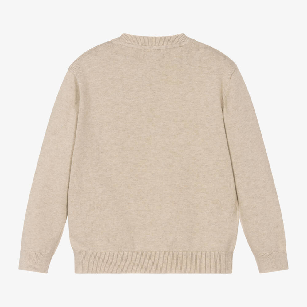 Mayoral-Boys' Classic Beige Cotton Pullover | Childrensalon Outlet