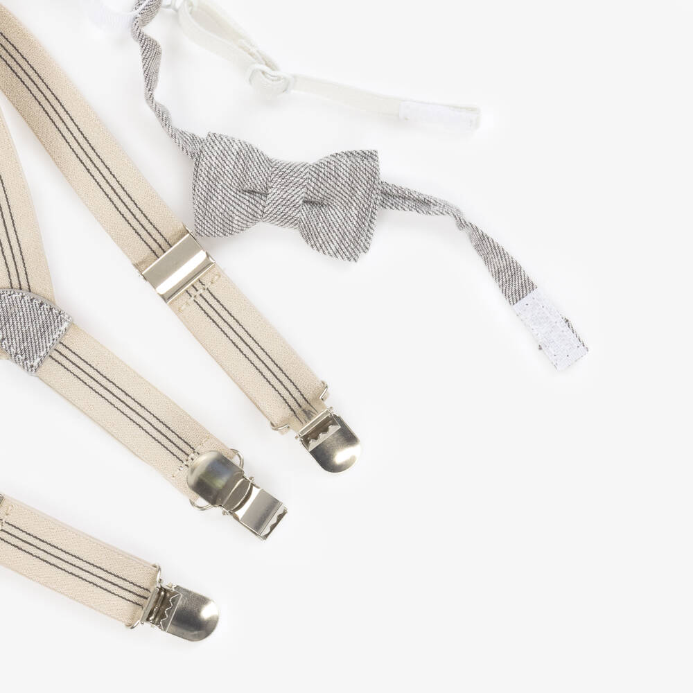 Mayoral-Boys Classic Beige & Grey Ensemble | Childrensalon Outlet