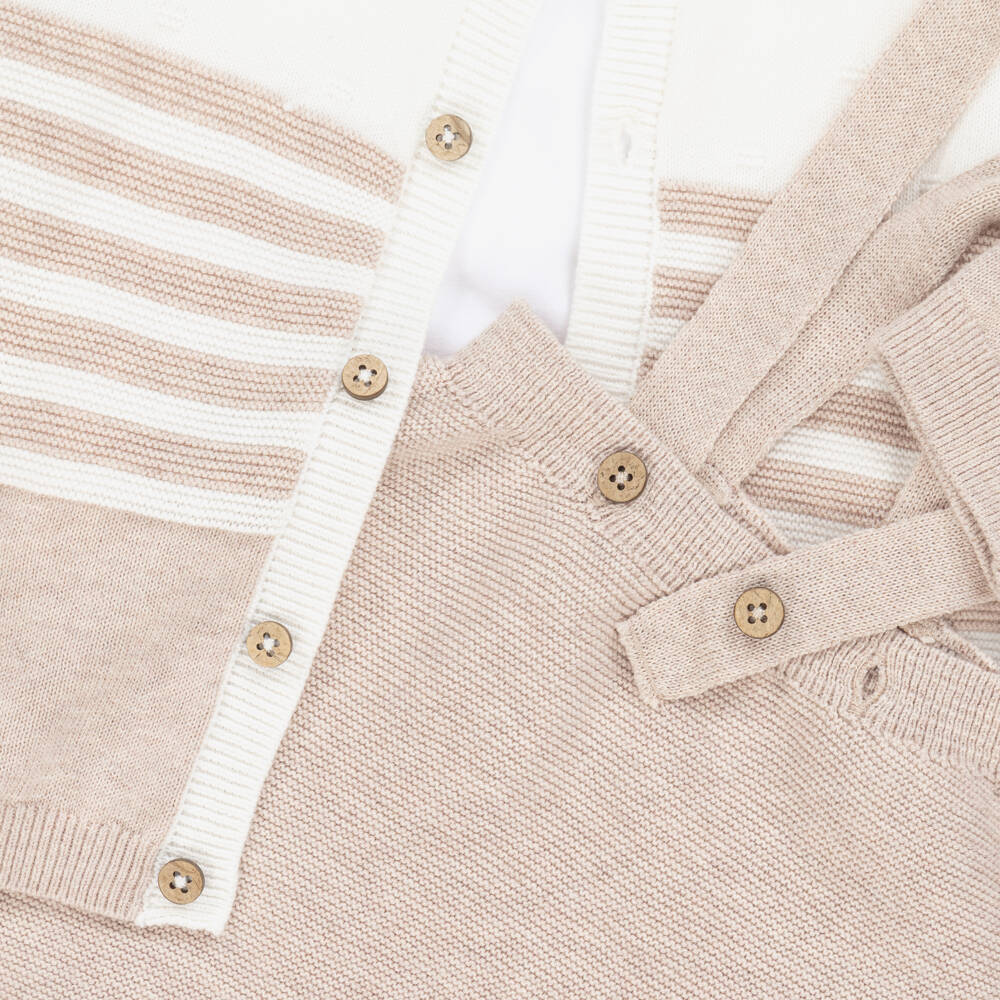 Mayoral Newborn-Boys Classic Beige Knit Ensemble | Childrensalon Outlet