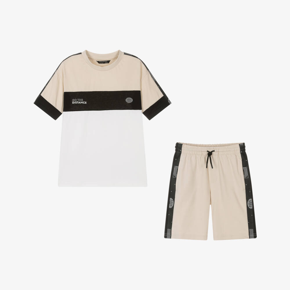 Mayoral Nukutavake-Boys Classic Beige Summer Ensemble | Childrensalon Outlet