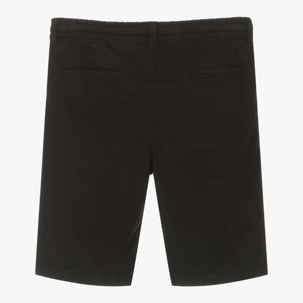 Mayoral Nukutavake-Boys Classic Black Cotton Shorts | Childrensalon Outlet