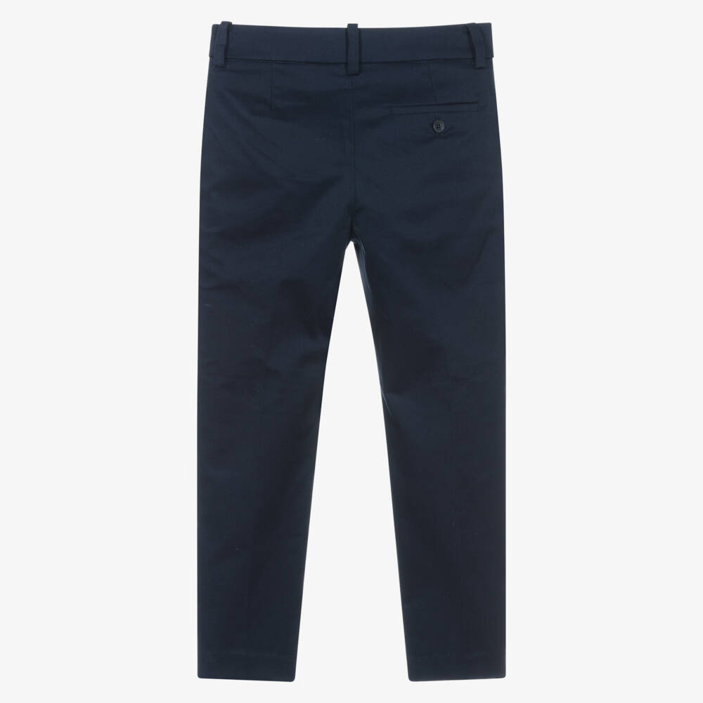 Mayoral-Boys Classic Blue Cotton Twill Pants | Childrensalon Outlet
