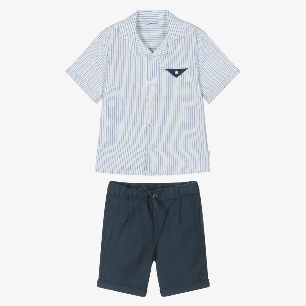 Mayoral-Классический синий комплект шорт для мальчиков | Childrensalon Outlet
