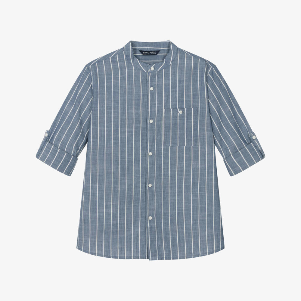 Mayoral Нукутаваке-Классический синий полосатый хлопковый топ для мальчиков | Childrensalon Outlet