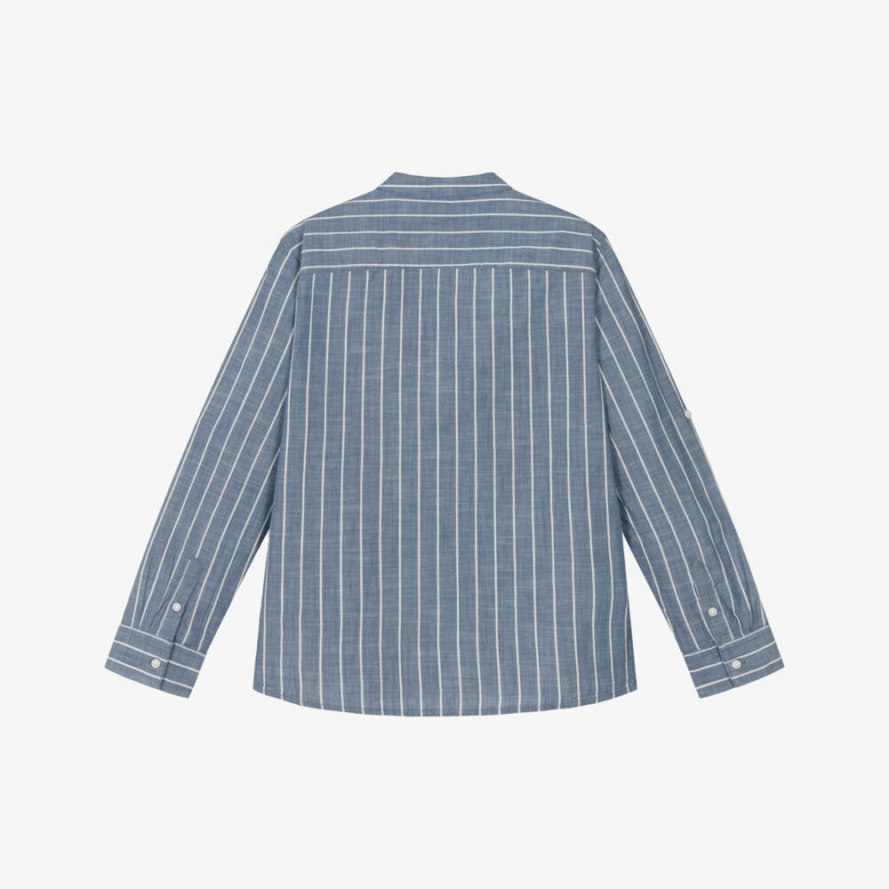 Mayoral Нукутаваке-Классический синий полосатый хлопковый топ для мальчиков | Childrensalon Outlet