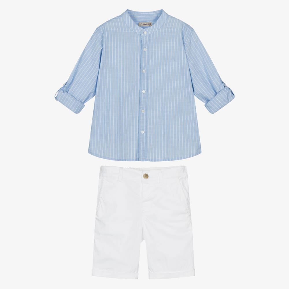 Mayoral-Классический синий полосатый комплект для мальчиков | Childrensalon Outlet