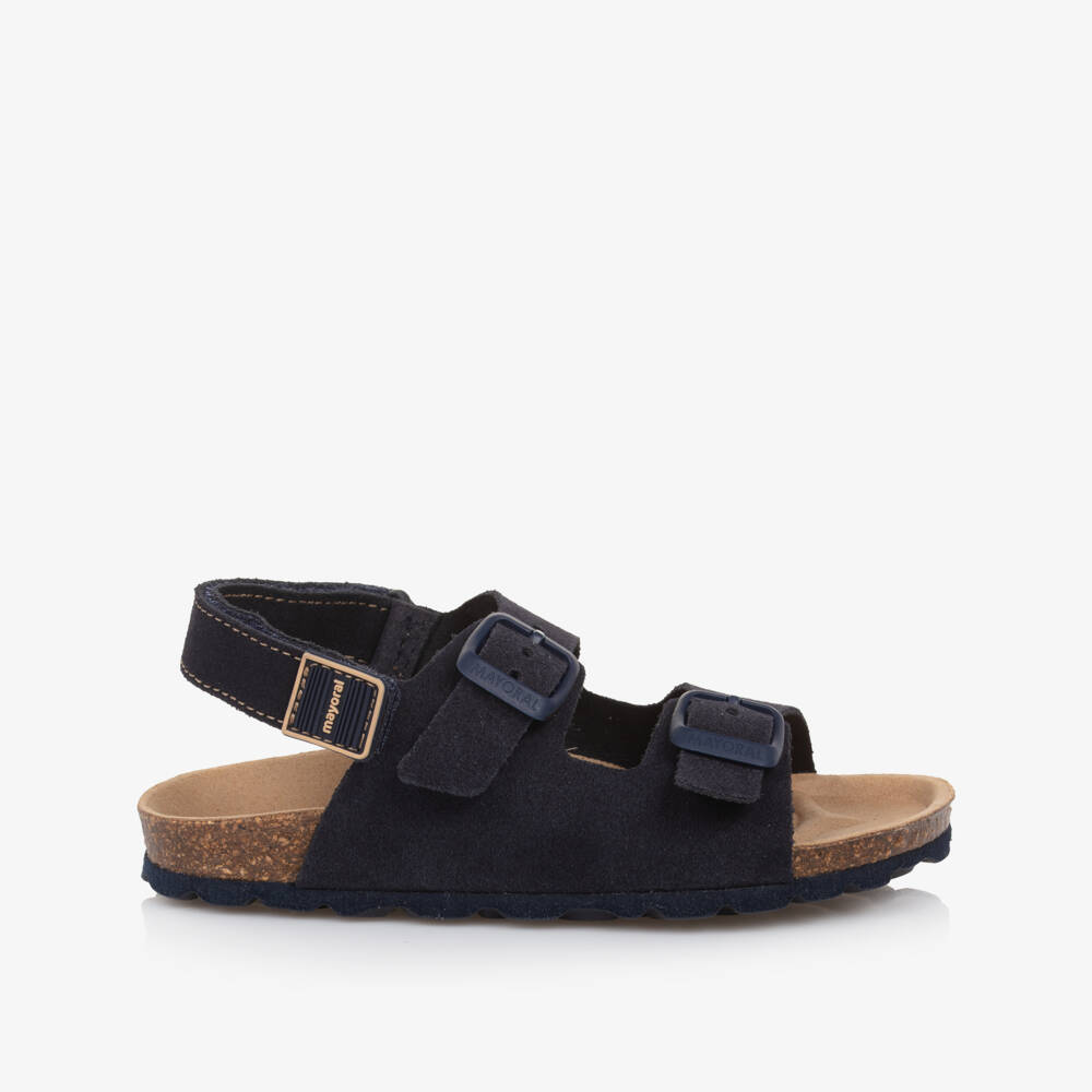 Mayoral-Boys Classic Blue Suede Sandals | Childrensalon Outlet