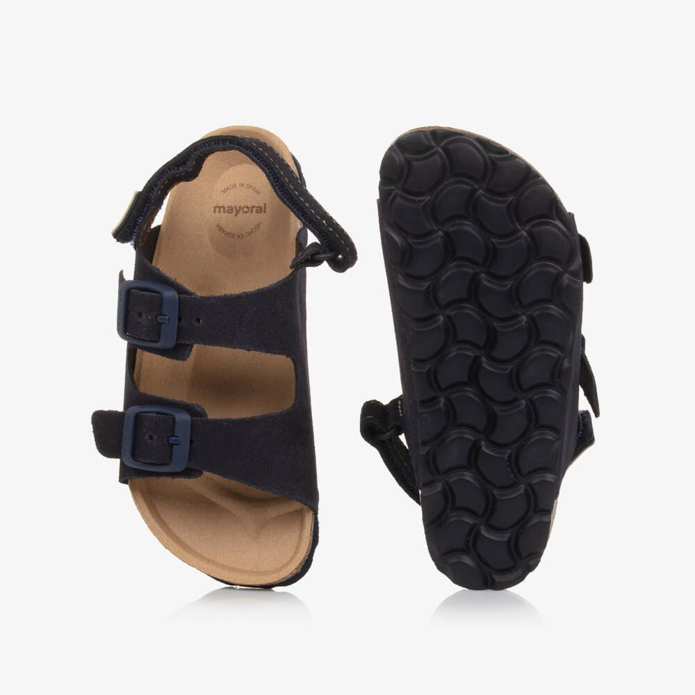 Mayoral-Boys Classic Blue Suede Sandals | Childrensalon Outlet