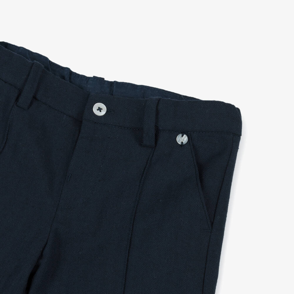 Mayoral-Boys Classic Blue Tailored Pants | Childrensalon Outlet