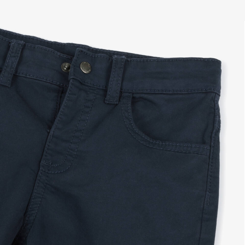 Mayoral-Boys Classic Blue Twill Shorts | Childrensalon Outlet