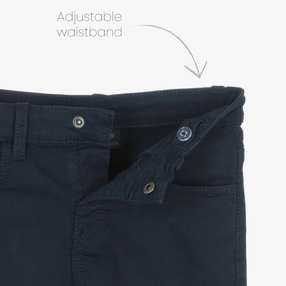 Mayoral-Boys Classic Blue Twill Shorts | Childrensalon Outlet