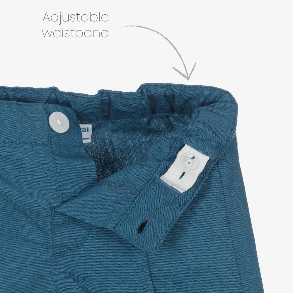 Mayoral-Классический синий и белый льняной комплект для мальчиков | Childrensalon Outlet