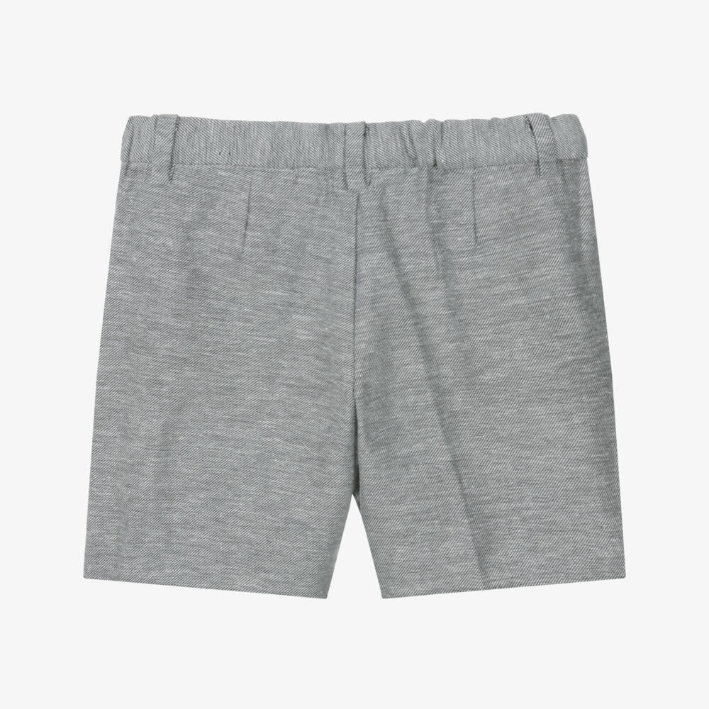 Mayoral-Boys Classic Grey Linen Blend Shorts | Childrensalon Outlet