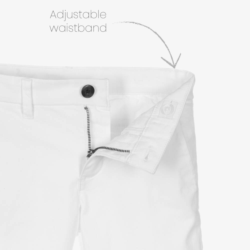 Mayoral Nukutavake-Boys Classic Ivory Chino Shorts | Childrensalon Outlet