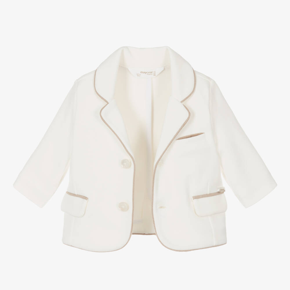 Mayoral Newborn-Boys Classic Ivory Cotton Ensemble | Childrensalon Outlet