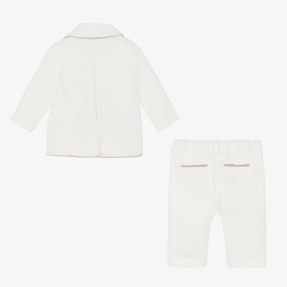 Mayoral Newborn-Boys Classic Ivory Cotton Ensemble | Childrensalon Outlet