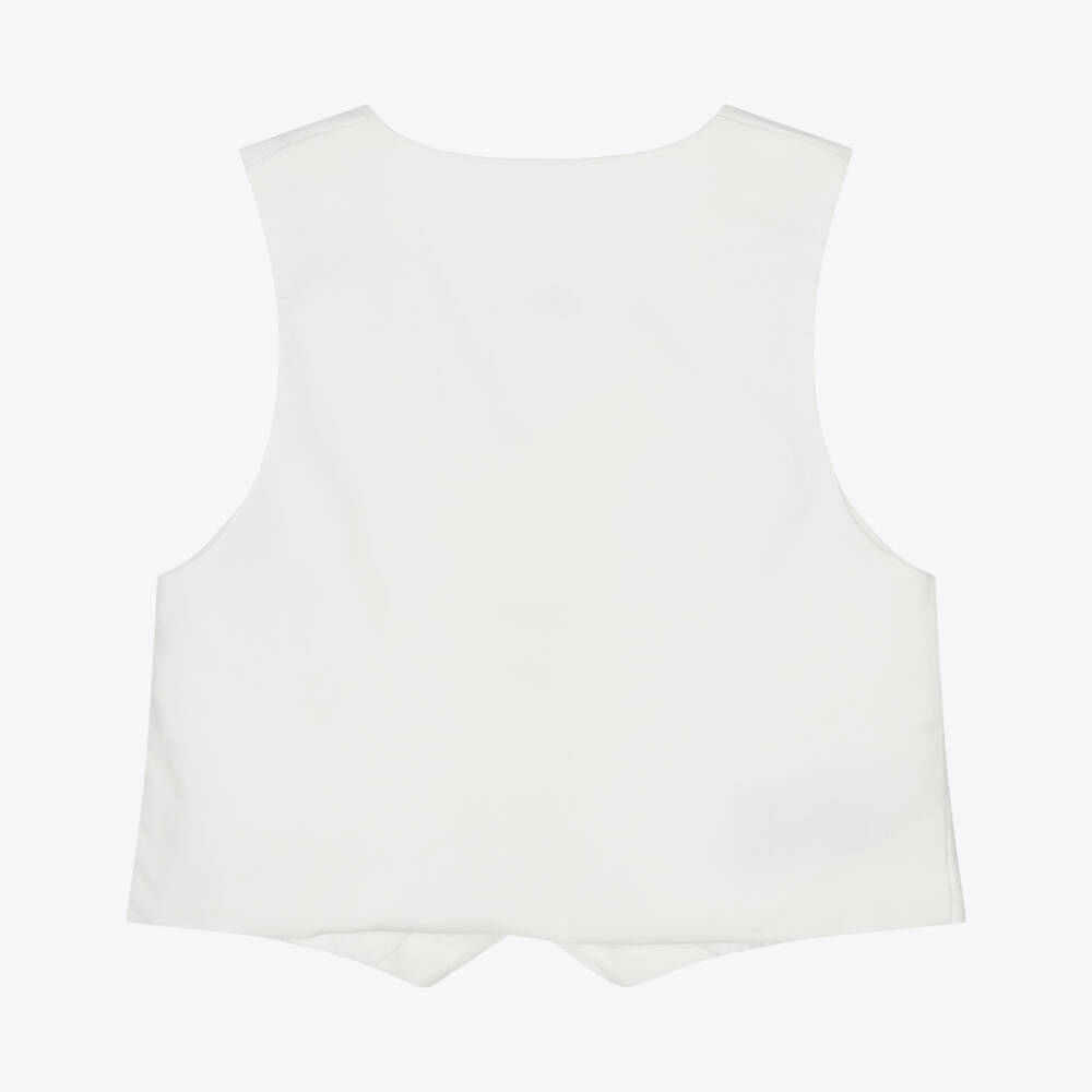 Mayoral-Boys Classic Ivory Twill Vest | Childrensalon Outlet