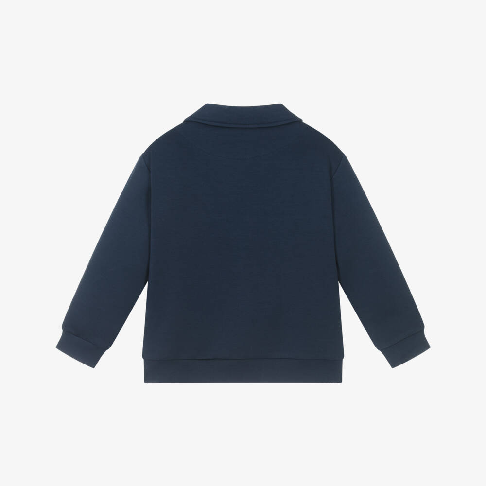 Mayoral-Boys Classic Navy Knit Jacket | Childrensalon Outlet