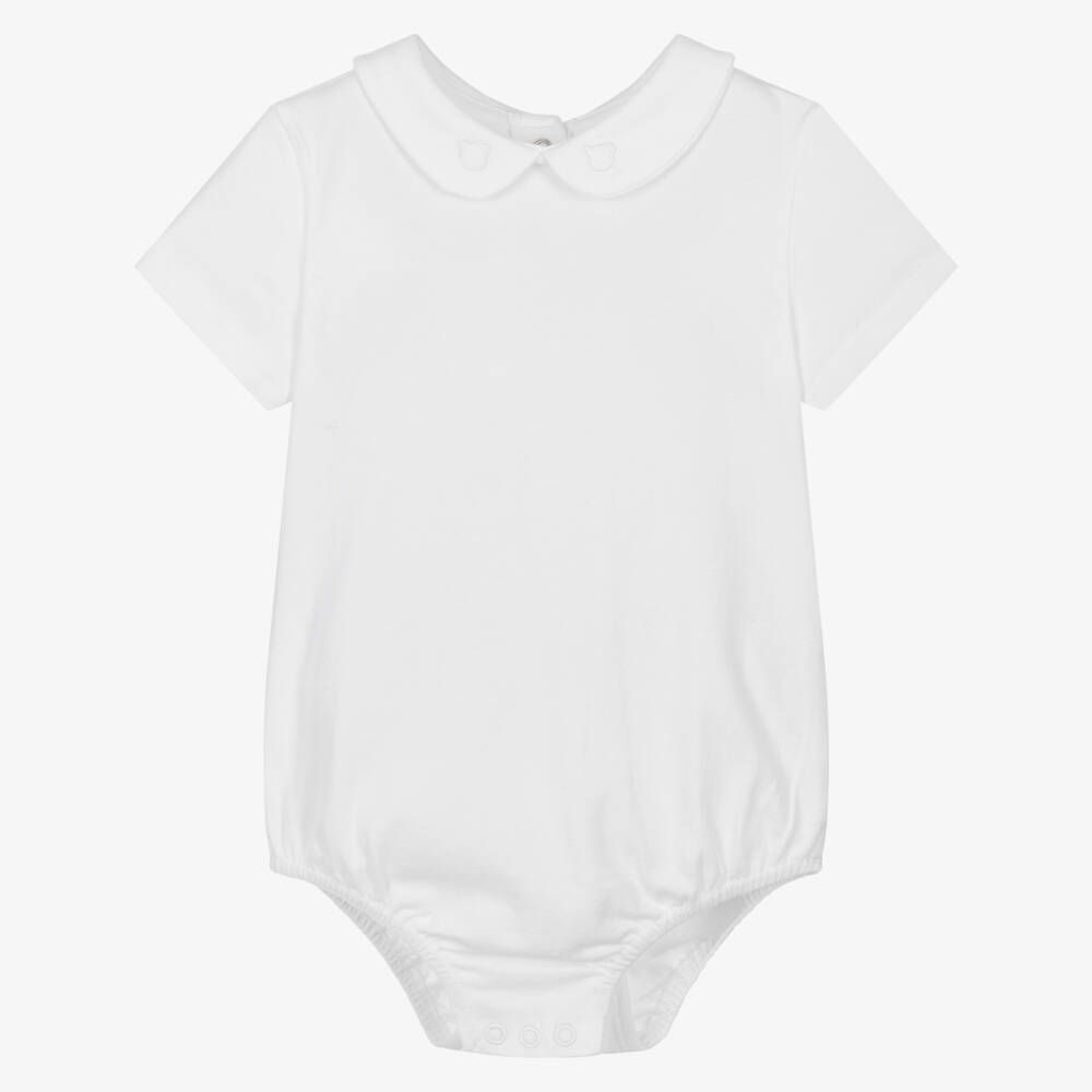 Mayoral Newborn-بودي سوت كلاسيكي أبيض بياقة للأولاد | Childrensalon Outlet