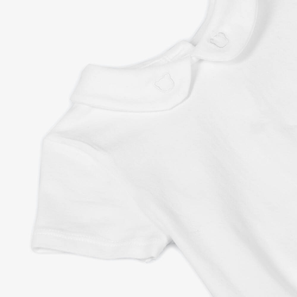 Mayoral Newborn-Boys Classic White Collared Bodysuit | Childrensalon Outlet