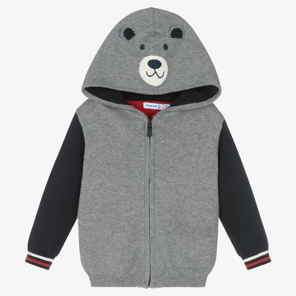 Mayoral-Boys Colourblock Knitted Zip-Up Top | Childrensalon Outlet