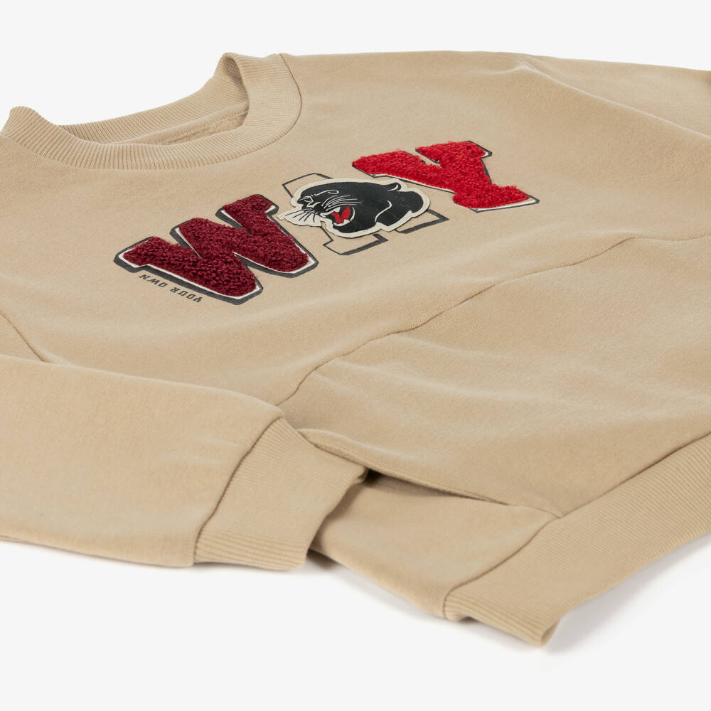 Mayoral-Boys Cotton Beige Sweatshirt | Childrensalon Outlet