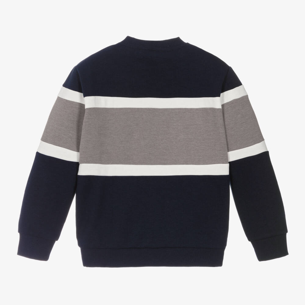 Mayoral Nukutavake-Boys Cotton Blend Blue Jumper | Childrensalon Outlet