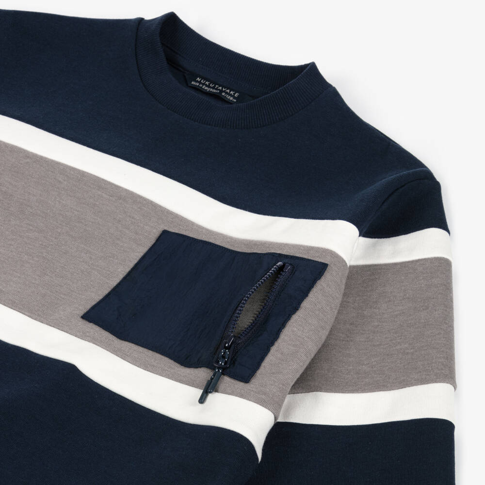 Mayoral Nukutavake-Boys Cotton Blend Blue Jumper | Childrensalon Outlet