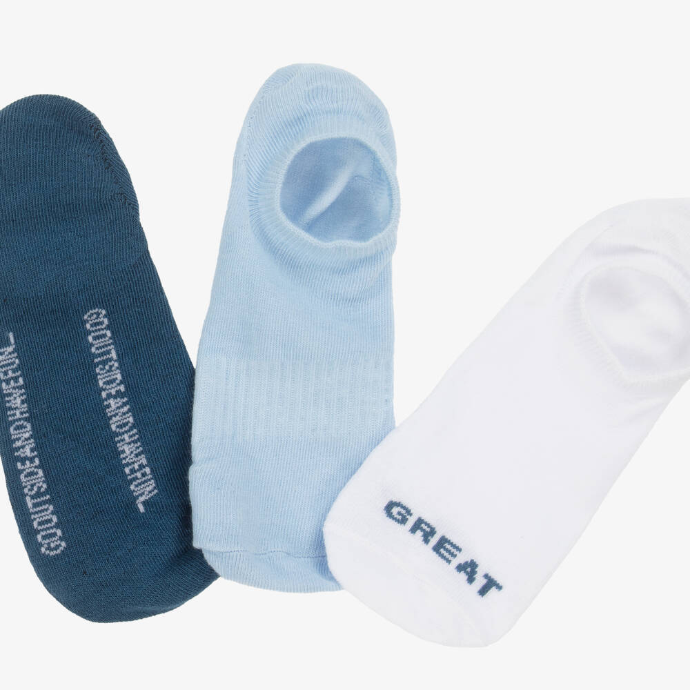 Mayoral-Boys Cotton Blend Trainer Socks Trio | Childrensalon Outlet