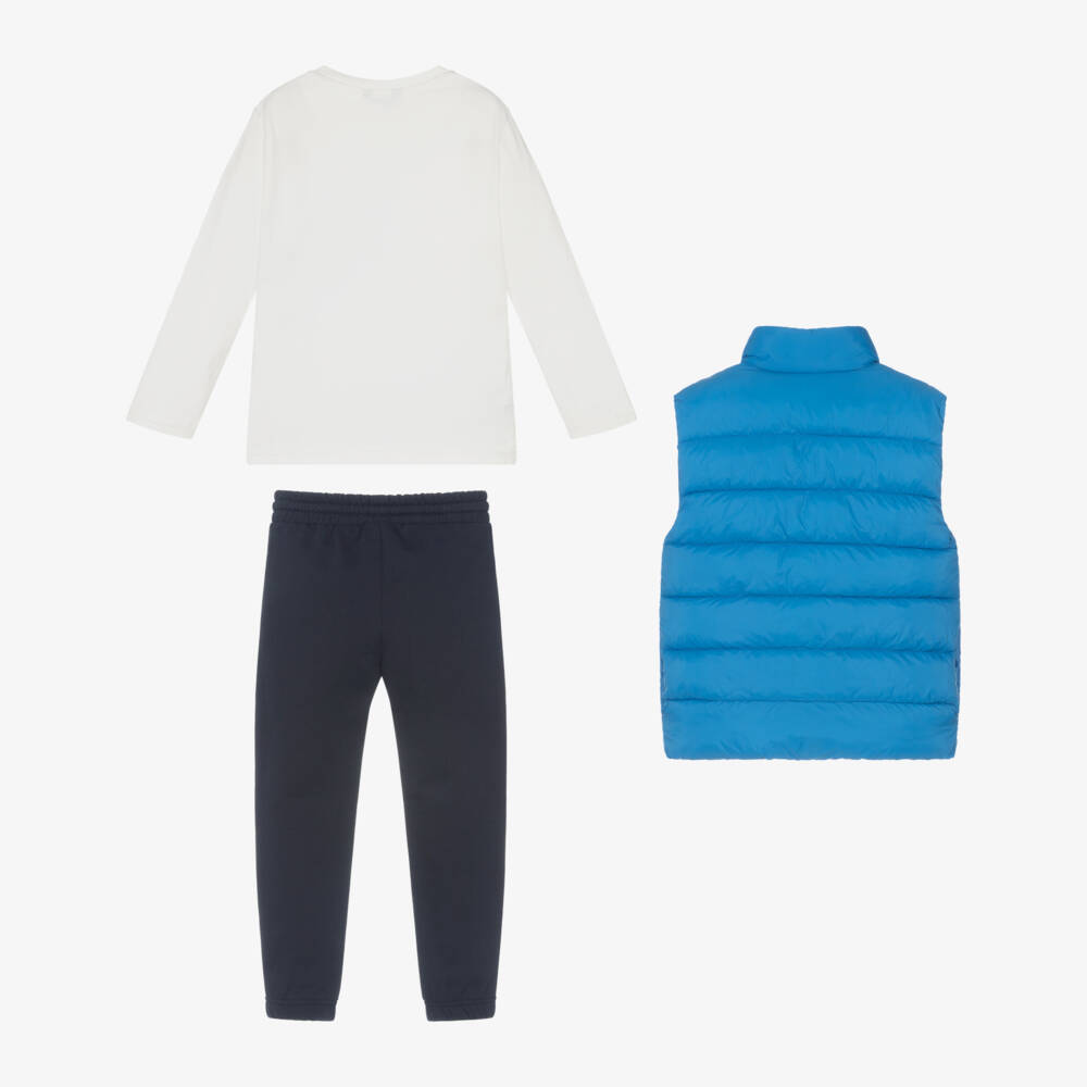 Mayoral-Boys Cotton Blue Trousers Ensemble | Childrensalon Outlet