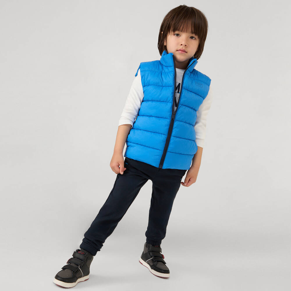 Mayoral-Boys Cotton Blue Trousers Ensemble | Childrensalon Outlet