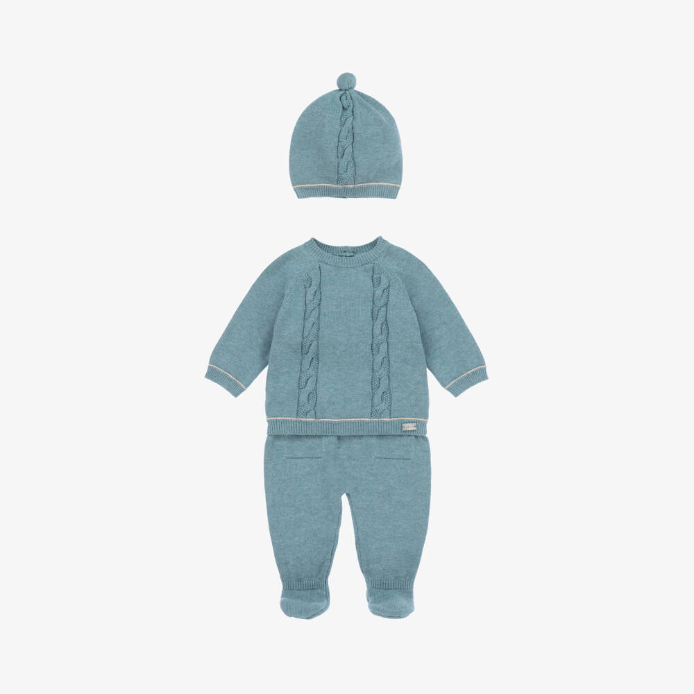 Mayoral Newborn-Boys Cotton Cable Knit Set | Childrensalon Outlet